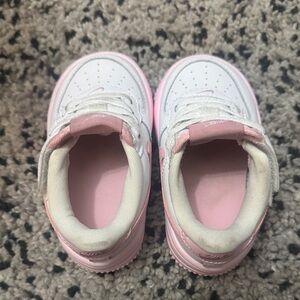 Nike Kids Pink and White Sneakers